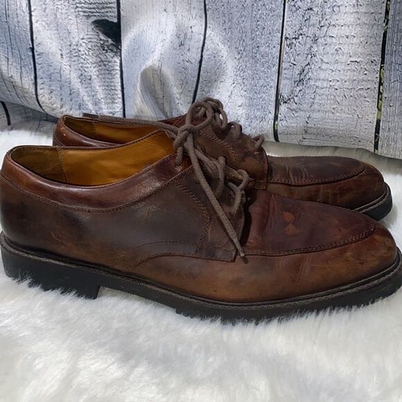 Cole Haan Nathan Oxfords/Dress Shoes Dark Brown Leather Men’s 11 Made in Brazil - Picture 3 of 9
